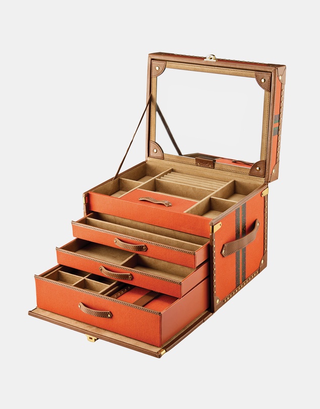 Wolf - Wolf Ida Trunk Jewellery Box Orange