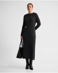 Oxford - Adelaide Knitted Dress With Brooch