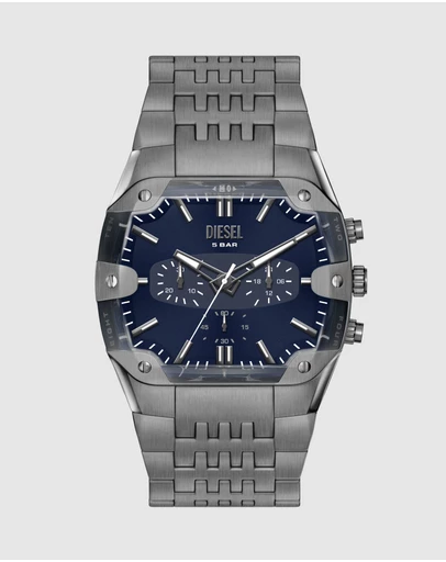Diesel - Spiked Cushion Gun-Metal Chronograph Watch