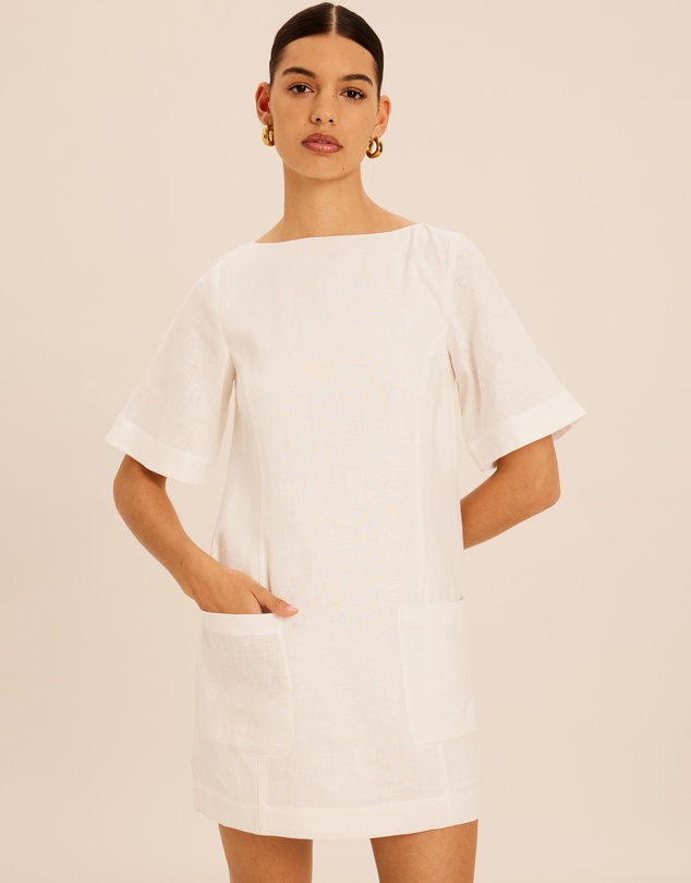 knee length dresses for ladies Ava Mini Dress - Lemon main image 1