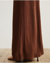Atmos&Here - Dara Vneck Satin Maxi Dress