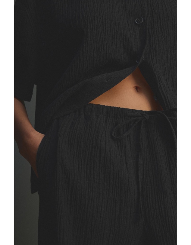 NEXT - Wide Leg Textured Trousers with Linen