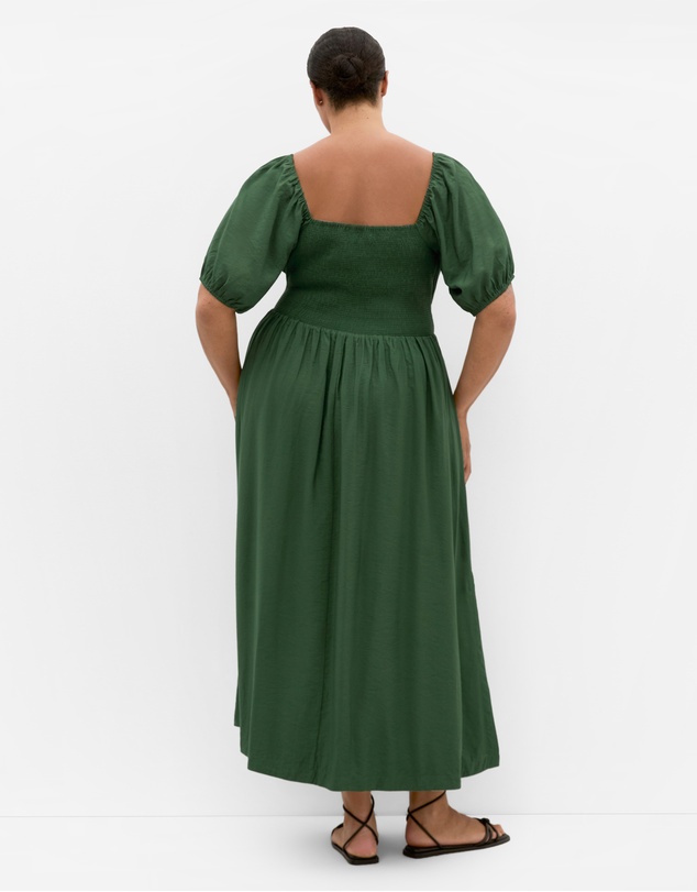 City Chic - Plus size Villa Roma Tie Front Dress - jungle green