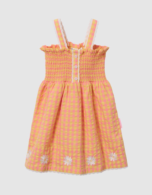 Goldie + Ace - Shirred Sherbet Check Dress - ICONIC EXCLUSIVE - Babies-Kids