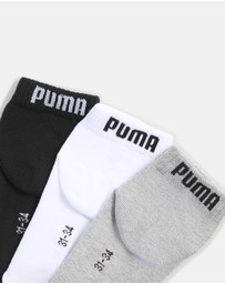 Puma - 3-Pack Plain Quarter Socks - Babies-Teens