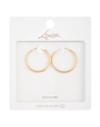 Lovisa - Gold Plated Sterling Silver Hoop Earrings