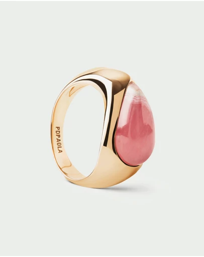 PDPAOLA - Rhodochrosite Luna Stamp Ring