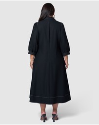 Sunday In The City - Midnight Muse Midi Shirt Dress