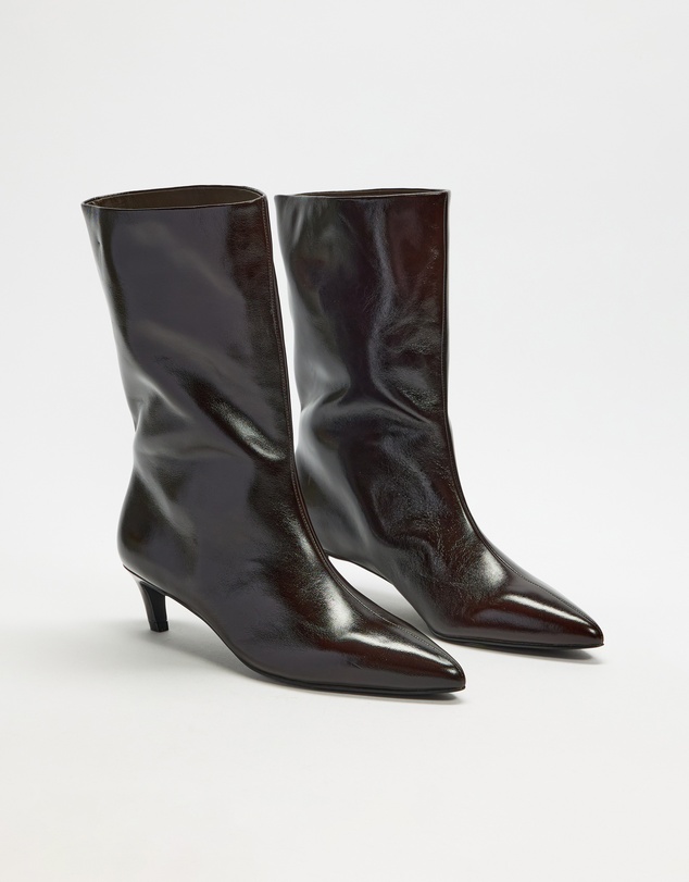 AERE - Nara Leather Heeled Boots