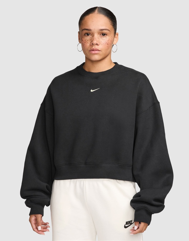Nike - Nike Studio Fleece Oversized Cropped Crew Sweat