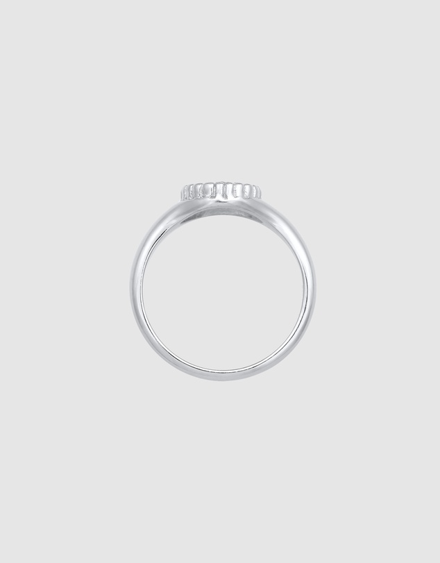 Elli Jewelry - Blue Opal Evil Eye Signet Ring in 925 Silver