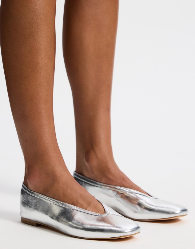 AERE - Tori Leather Ballet Flats