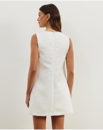 Atmos&Here - Poppy Structured Satin Mini Dress