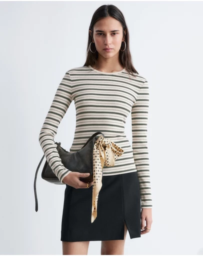 & Other Stories - Ribbed Long-Sleeve Top