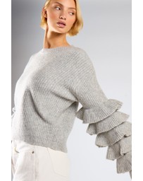 Glamorous - Tiered Ruffle Sleeve Sweater
