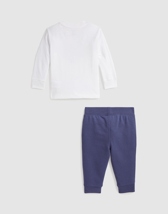 Polo Ralph Lauren - Logo Cotton Tee & Terry Jogger Pants Set - ICONIC EXCLUSIVE - Babies