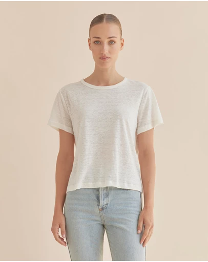 Amelius - Coogee Linen Crew Neck Tee