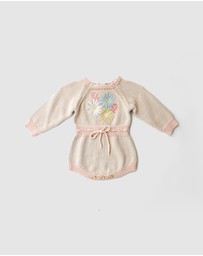 WITH LOVE FOR KIDS - Long Sleeve Knitted Romper - Babies