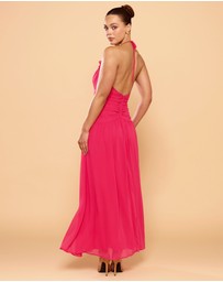 CATHERINE FERRARO - Harmony Halter Ruffle Dress