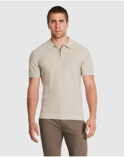 Tarocash - Darius Zip Knit Polo