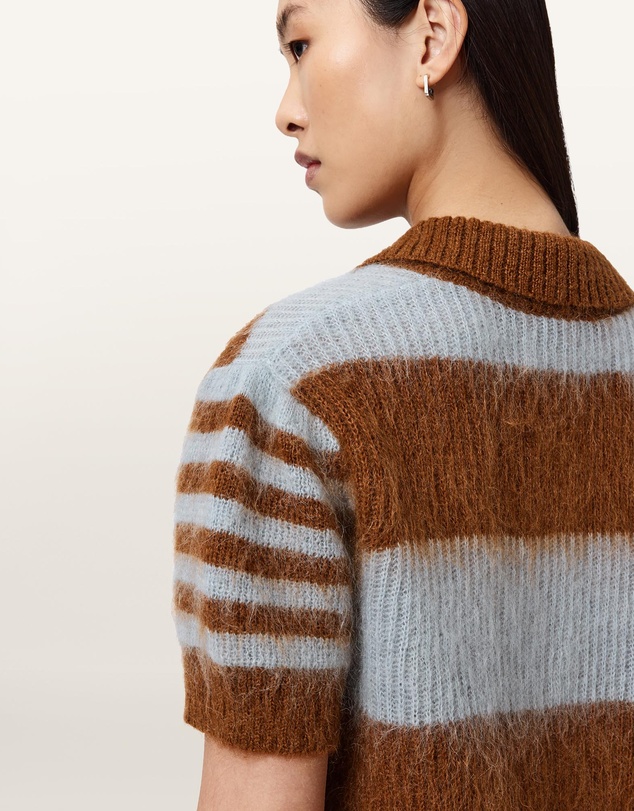 AllSaints - Clem Mohair-Merino Blend Polo Tee