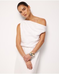 AERE - Cropped Off Shoulder Top