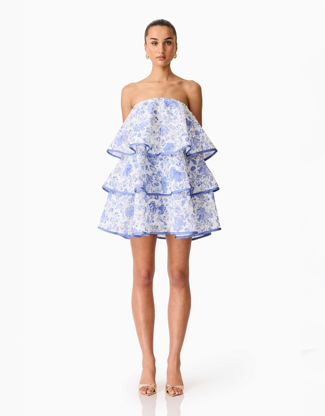 Elliatt - Elin Strapless Frilled Mini Dress