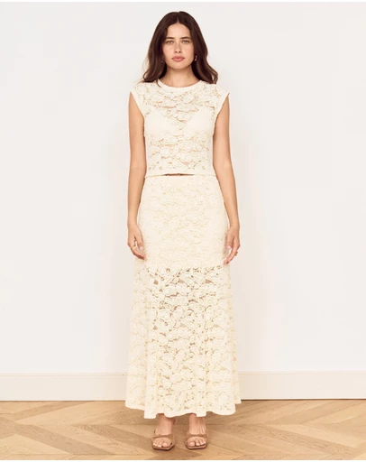 MINKPINK - Ophelia Lace Micro Tee