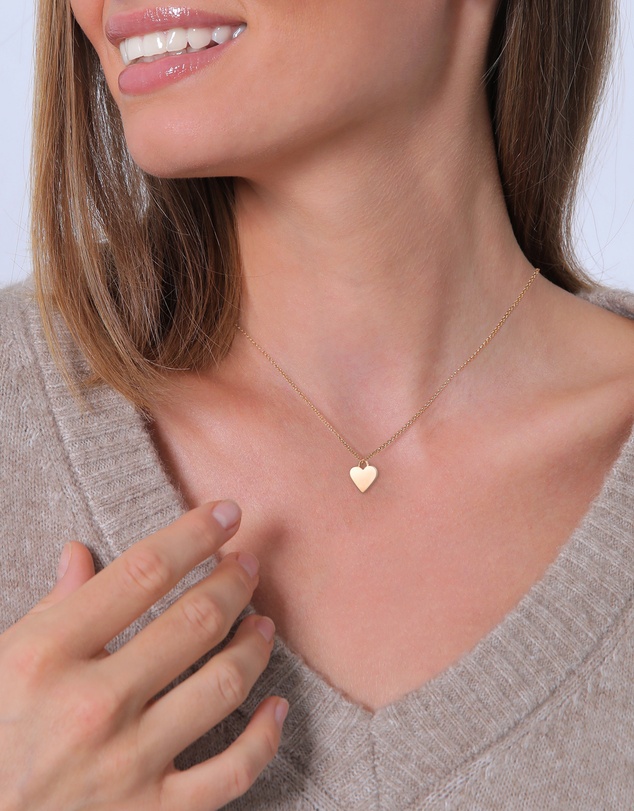 Elli Jewelry - Filigree Heart Pendant Necklace in Gold-Plated 925 Silver