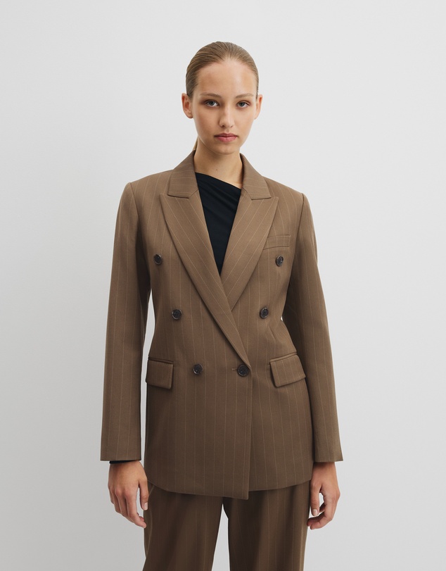 Country Road - Pinstripe Double Breasted Blazer