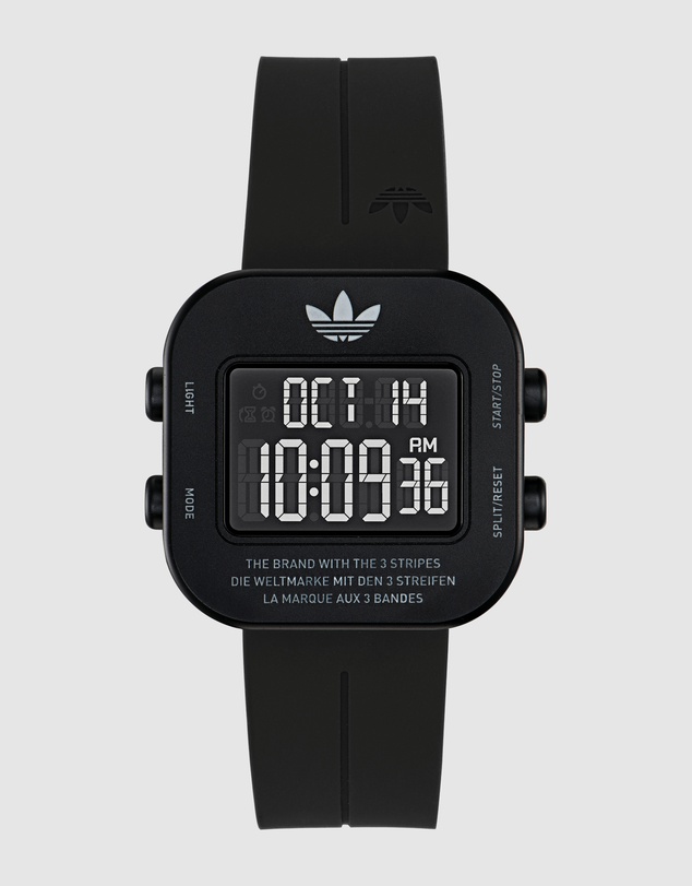 adidas Originals - Adaptik One 38mm Black Silicone Strap Watch