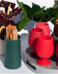 porter green - stemm | silicone unbreakable wine glasses