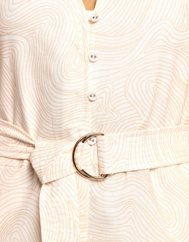 Petal & Pup - Cassian Belted Playsuit - Tan Swirl