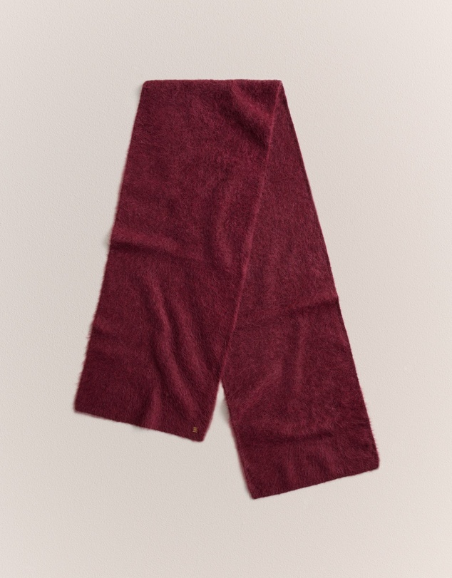 Trenery - Brushed Alpaca Scarf in Red Mahogany