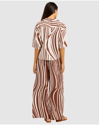 Seafolly - Coastline Stripe Oversized Crop Shirt