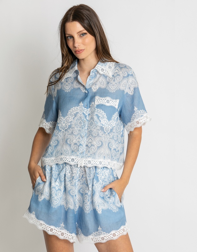 KACHEL - Isla Lace Trim Short