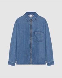 Won Hundred - Zayne Denim Zip Shirt