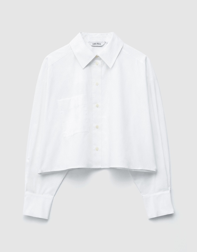 & Other Stories - Cropped Oversized Cotton Shirt