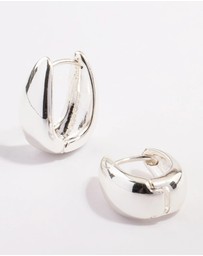 Lovisa - Silver Plated Brass Boho Taper Hoop Earrings