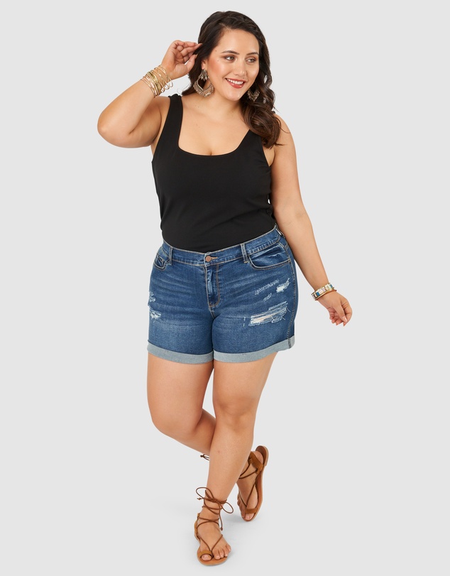 The Poetic Gypsy - Lorili Distressed Denim Short