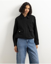 Atmos&Here - Juliet Herringbone Bomber Jacket