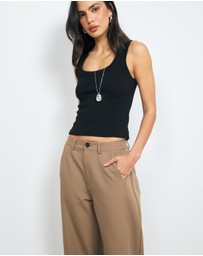 AERE - Brody Tailored Barrel Leg Pants