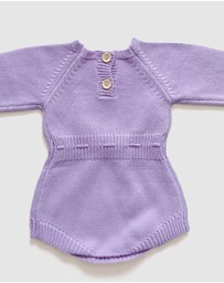 WITH LOVE FOR KIDS - Long Sleeve Knitted Romper - Babies