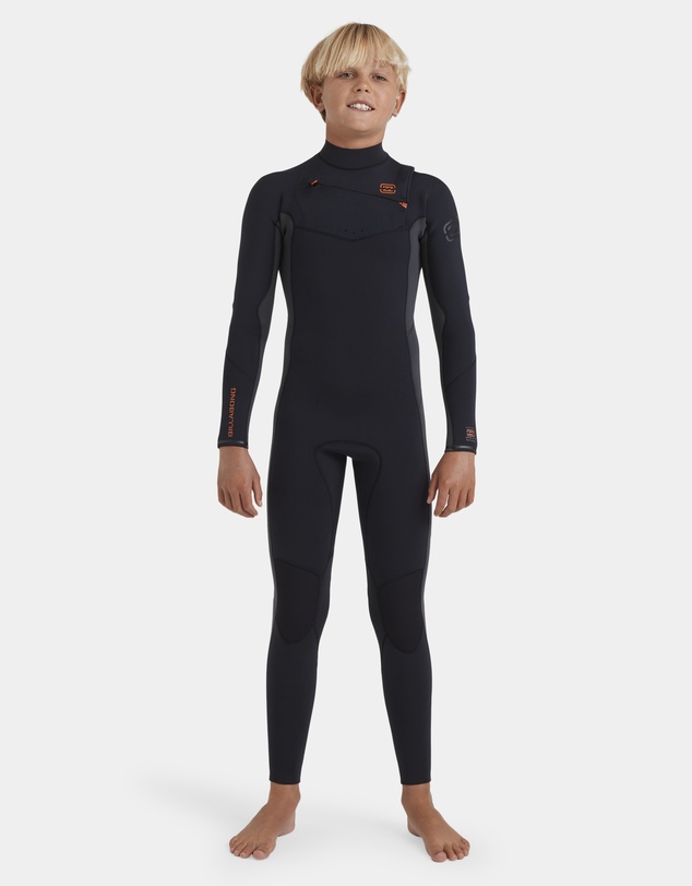 Billabong - Boys 8 to 16 4/3Mm Absolute Natural Chest Zip Long Sleeve Fullsuit