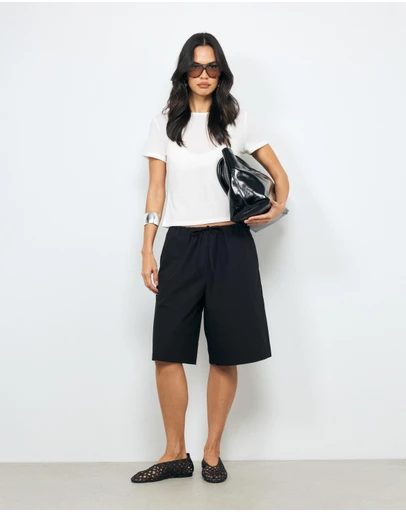 AERE - Kirra Poplin Bermuda Shorts