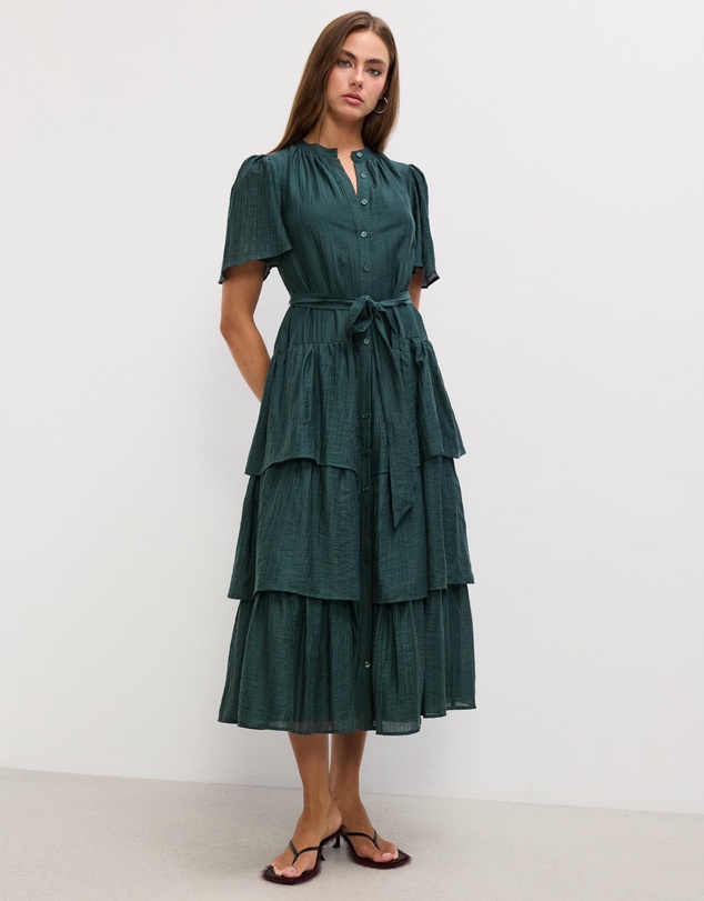 The Fated - Mali Tiered Midi Dress