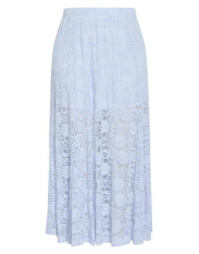 City Chic - Plus size Nylah Lace Maxi Skirt - sky blue