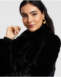 Unreal Fur - Black Bird Coat