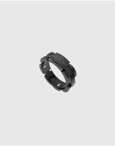 GUESS - GUESS Frontier Gunmetal-Tone Ring