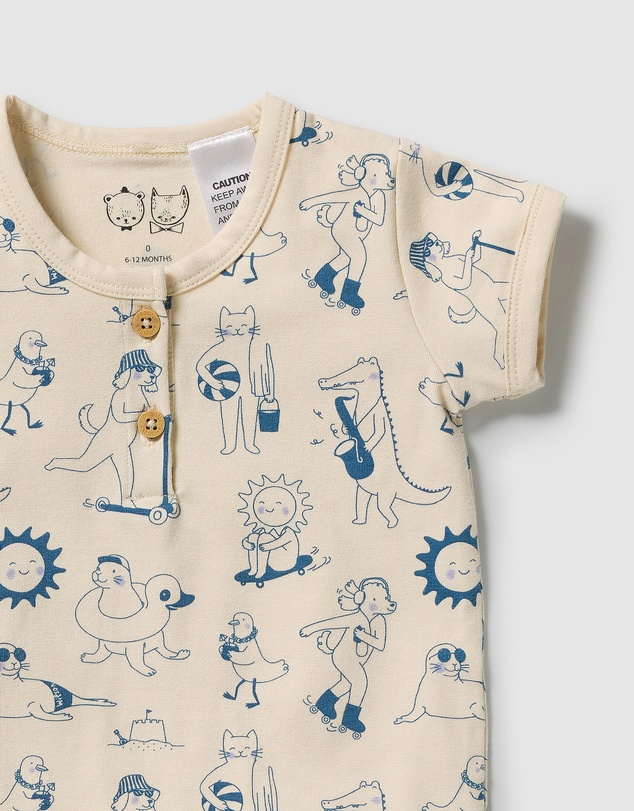Wilson & Frenchy - Organic Henley Bodysuit - Babies